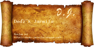 Deák Jarmila névjegykártya
