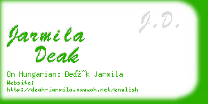 jarmila deak business card